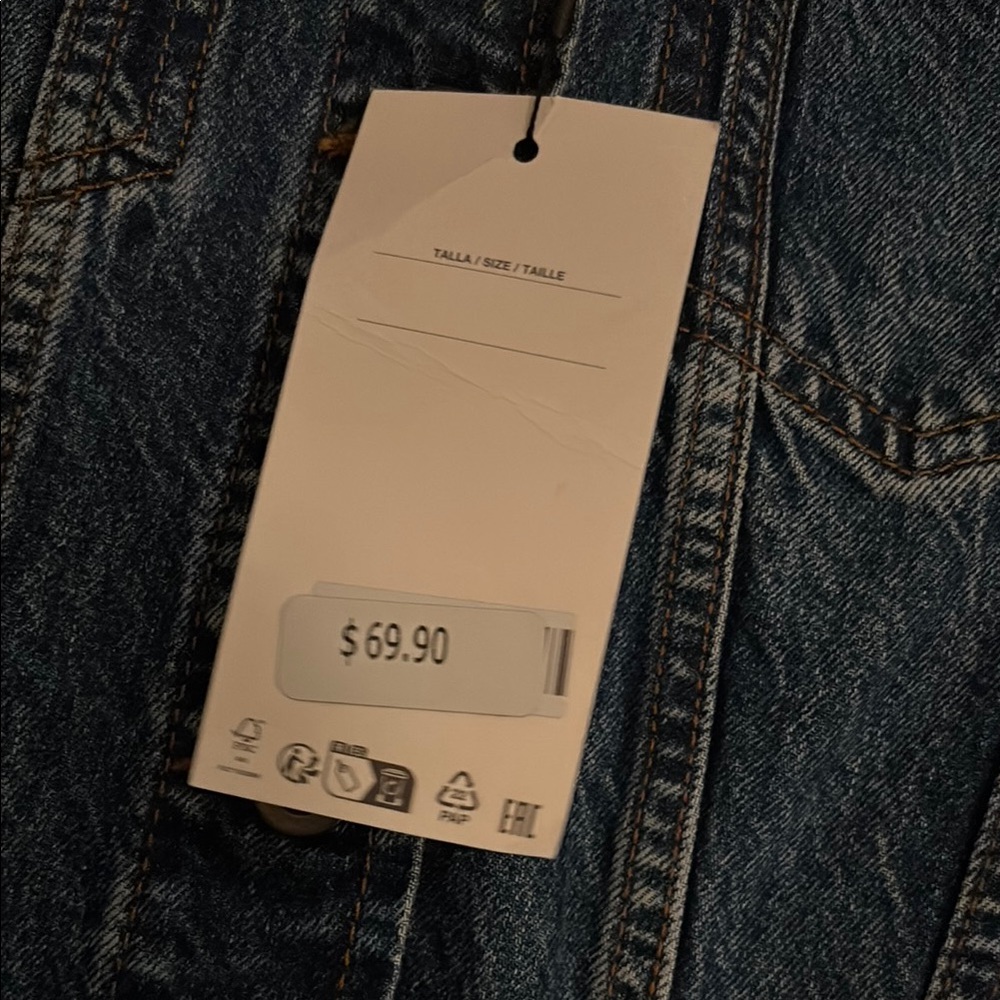 *NWT* Zara Sleeveless Denim Dress - Picture 3 of 3